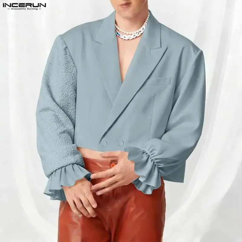 INCERUN Men Blazer Plush Patchwork Lapel Long Sleeve Crop Coats Men Streetwear Button Spring 2026 Fashion Casual Male Suit S-3XL
INCERUN Men Blazer Plush Patchwork Lapel Long Sleeve Crop Coats Men Streetwear Button Spring 2026 Fashion Casual Male Suit S-3XL