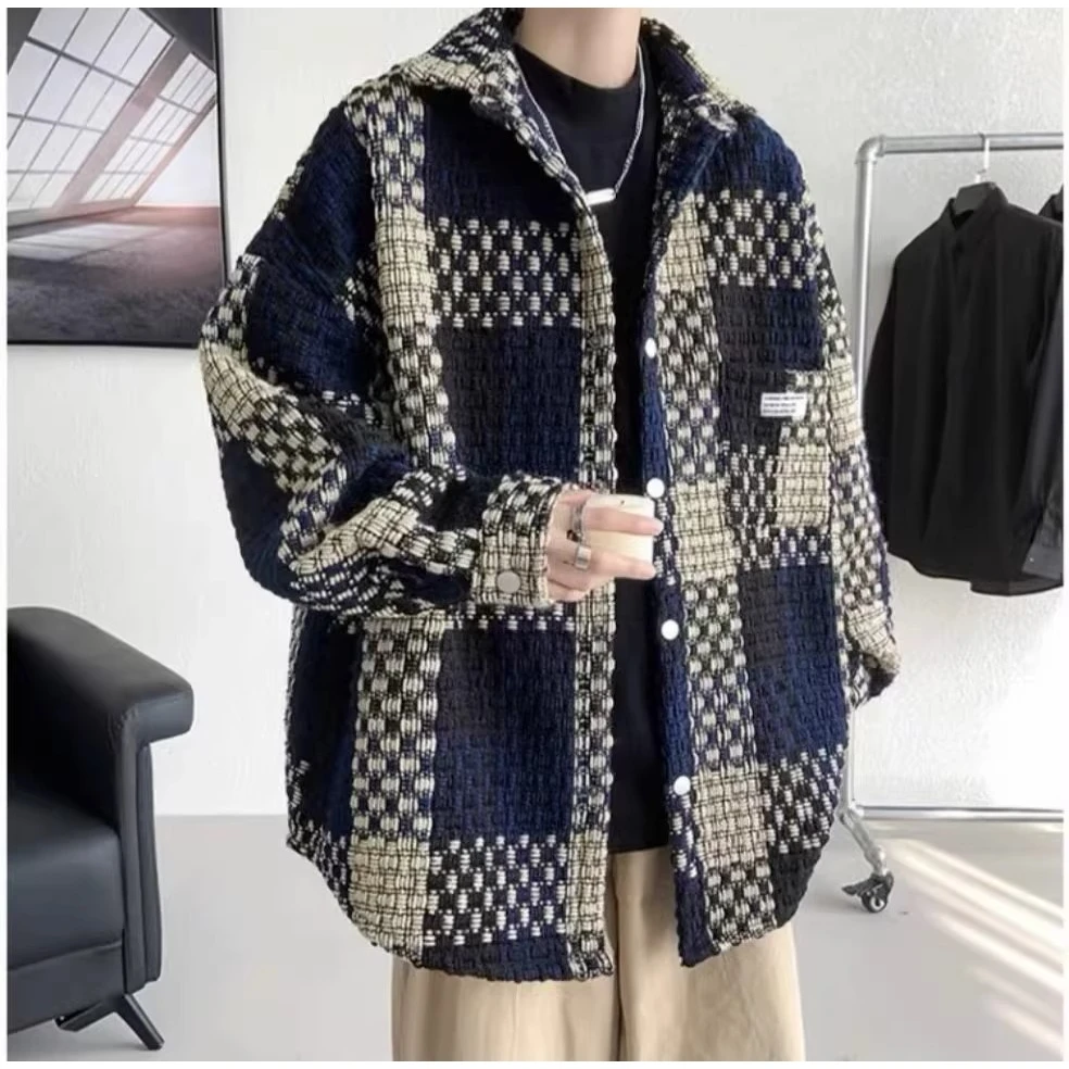 Autumn Winter Large Size Plaid Casual Collar Men's Jaet Warm Cotton Coat Sli Trendy Brand Tai eng Regular Thin
Autumn Winter Large Size Plaid Casual Collar Men's Jaet Warm Cotton Coat Sli Trendy Brand Tai eng Regular Thin