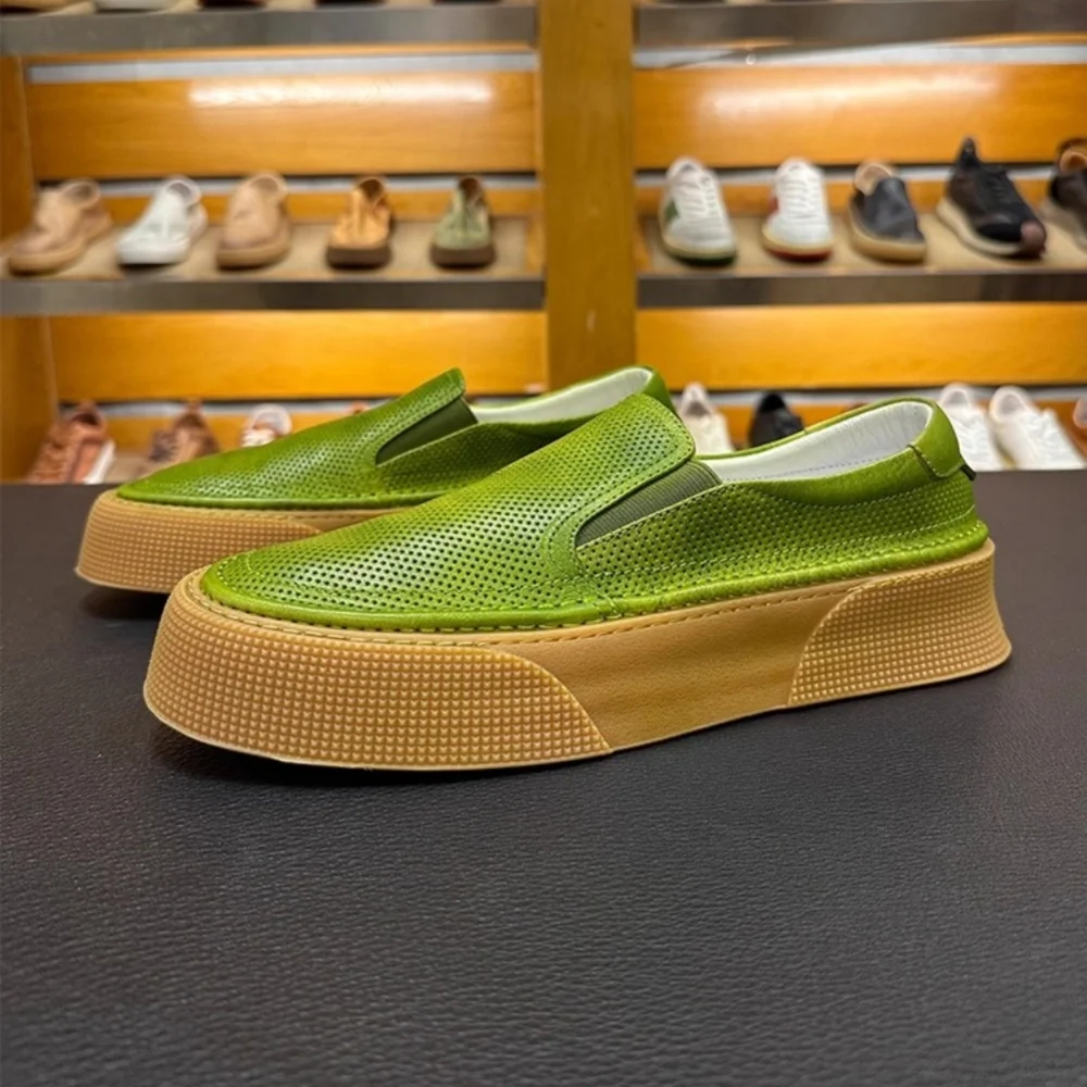 QHCCID Concise Style Cowhide Hollow Out Casual Shoes Genuine Leather Round Toe Platform Comfortable Breathable Loafers
QHCCID Concise Style Cowhide Hollow Out Casual Shoes Genuine Leather Round Toe Platform Comfortable Breathable Loafers