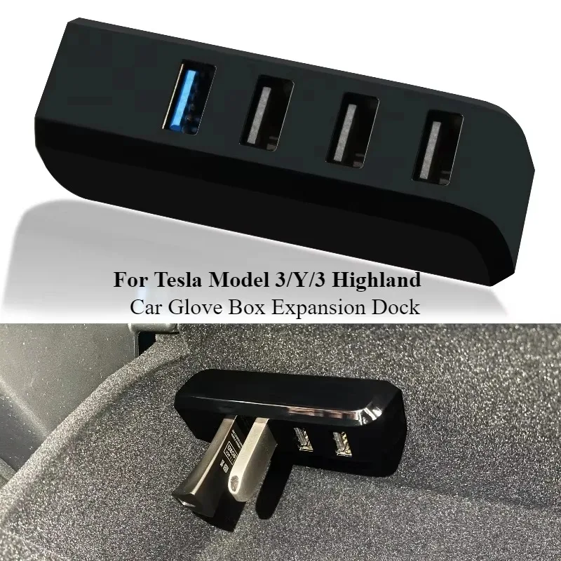 Car Glove Box Expansion Dock For Tesla Model 3/Y Juniper 4-in-1 USB Hub Extender Power Splitter Upgrade Data Transfer Adapter
Car Glove Box Expansion Dock For Tesla Model 3/Y Juniper 4-in-1 USB Hub Extender Power Splitter Upgrade Data Transfer Adapter