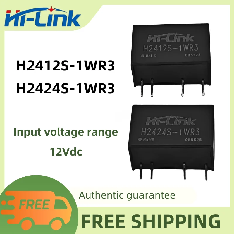 Hi-Link New Product Free Shipping Stock 1W DC Power Supply Module H2412S-1WR3 H2424S-1WR3 Industrial Grade Certification
Hi-Link New Product Free Shipping Stock 1W DC Power Supply Module H2412S-1WR3 H2424S-1WR3 Industrial Grade Certification
