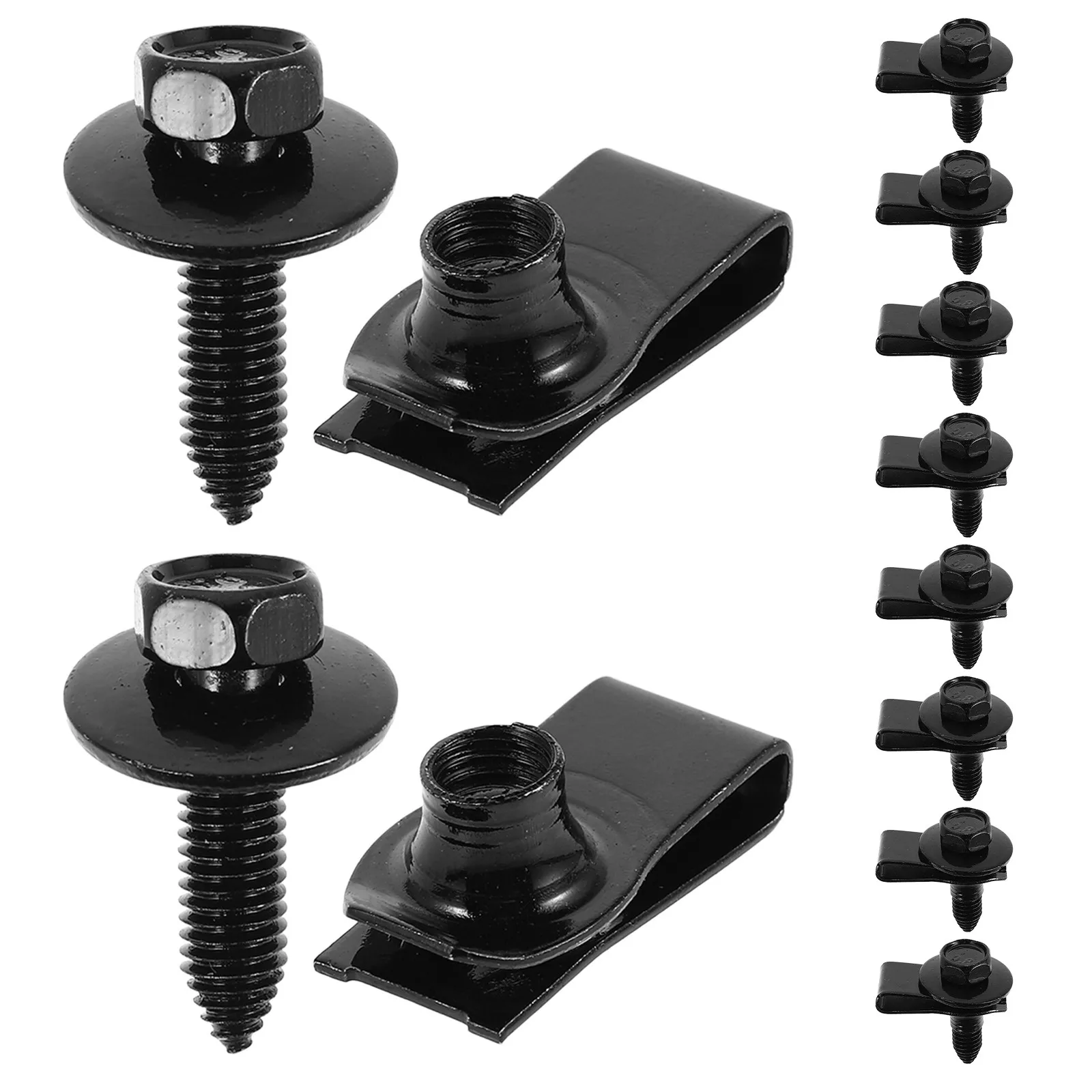 10 комплектов металлических U-образных клипс и болтов для бампера: автомобильные крепежные элементы для панелей кузова, крышки двигателя, обшивки — надежные и простые в установке
10 комплектов металлических U-образных клипс и болтов для бампера: автомобильные крепежные элементы для панелей кузова, крышки двигателя, обшивки — надежные и простые в установке