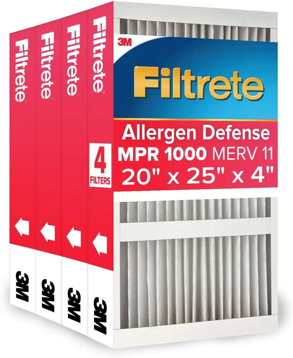 20x25x4 MERV 11 Air Filter 4-Pack, Fits Honeywell & AprilAire, AC Furnace HVAC Filters for Home
20x25x4 MERV 11 Air Filter 4-Pack, Fits Honeywell & AprilAire, AC Furnace HVAC Filters for Home