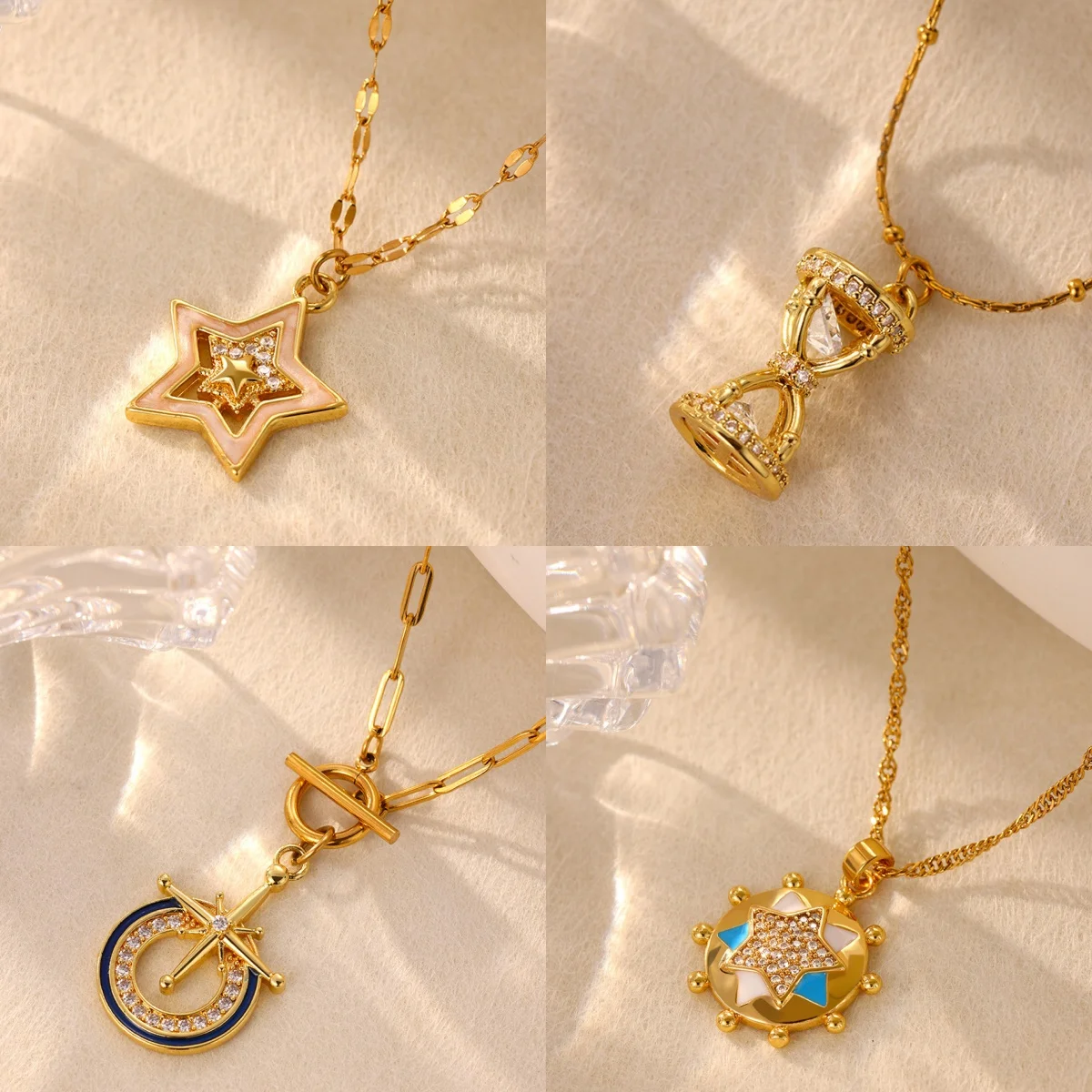 Sweet Star Zirconia Women's Necklaces 18K Gold-Plated Party-Ready Romantic Corros Jewelry Necklace Gift Y2K
Sweet Star Zirconia Women's Necklaces 18K Gold-Plated Party-Ready Romantic Corros Jewelry Necklace Gift Y2K