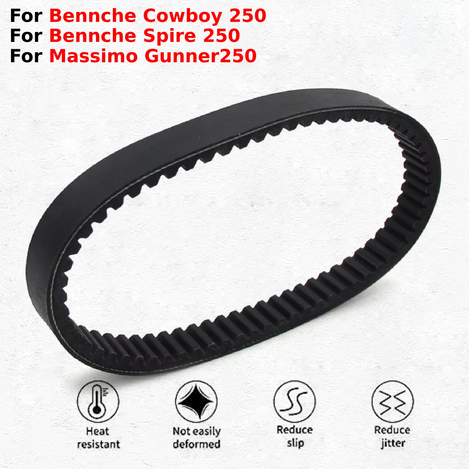 Motorcycle Transmission Drive Belt For Bennche Cowboy 250 / Spire 250 / For Massimo Gunner250 2016-2017 years Drive Belt Parts
Motorcycle Transmission Drive Belt For Bennche Cowboy 250 / Spire 250 / For Massimo Gunner250 2016-2017 years Drive Belt Parts