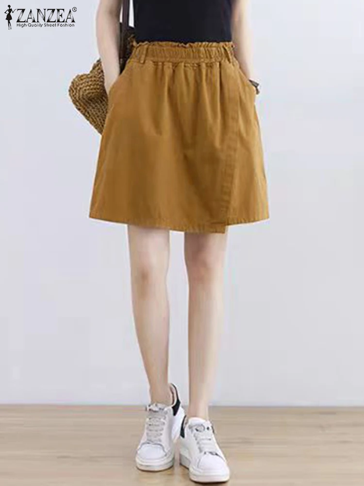 ZANZEA Women Casual Shorts Skirts Summer Elastic Waist Solid Shorts 2025 Loose High Waist Pockets Vintage Oversized Shorts Skirt
ZANZEA Women Casual Shorts Skirts Summer Elastic Waist Solid Shorts 2025 Loose High Waist Pockets Vintage Oversized Shorts Skirt