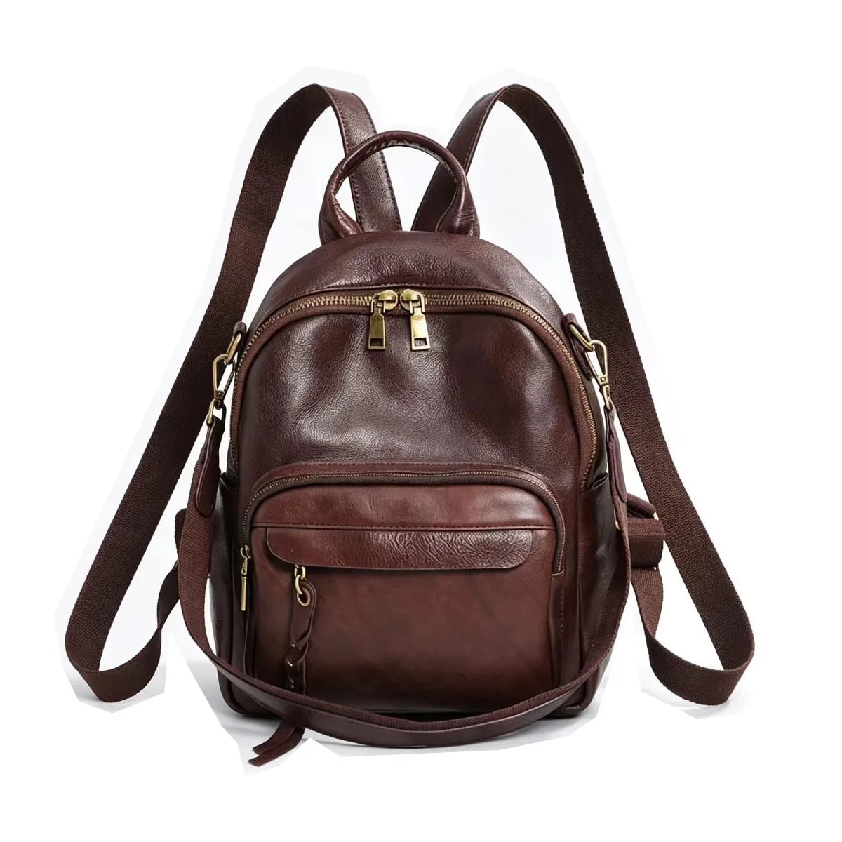 Vintage Women Genuine Leather Backpack Multi Pockets Cow Leather Shoulder Bags Fashion Ladies Cowhide Travel Tote Bag
Vintage Women Genuine Leather Backpack Multi Pockets Cow Leather Shoulder Bags Fashion Ladies Cowhide Travel Tote Bag