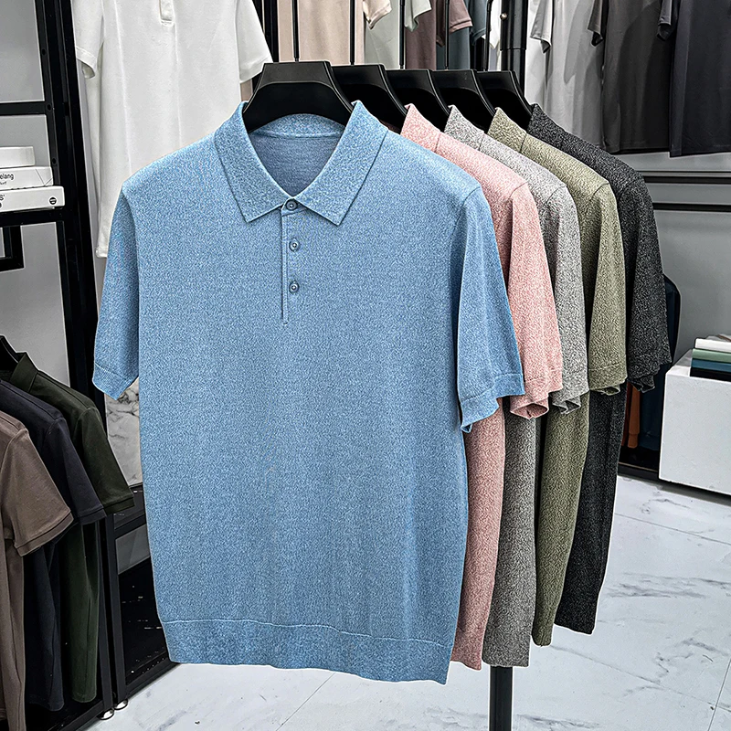 Floral Pattern POLO Collar Men'S T-Shirt Summer Thin Lyocell Casual Short Sleeve Solid Color Fashionable Versatile Knit Top
Floral Pattern POLO Collar Men'S T-Shirt Summer Thin Lyocell Casual Short Sleeve Solid Color Fashionable Versatile Knit Top