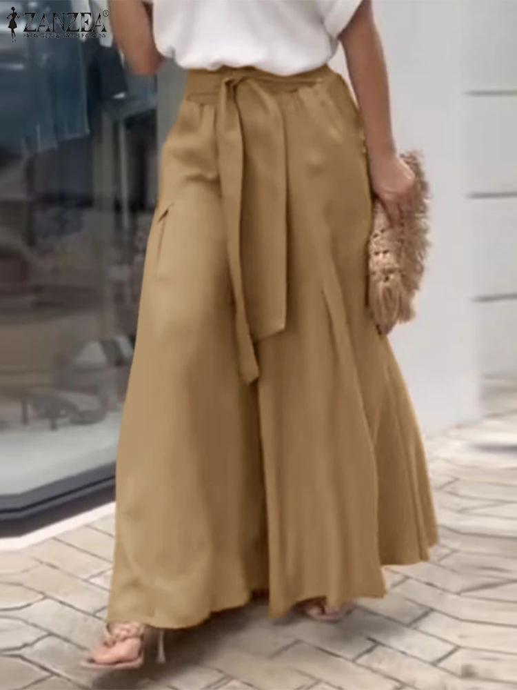 Vintage High Waisted Belted Trouser ZANZEA 2025 Women Long Pants Casual Wide Leg Pantalone All-match Pocket Commuting Bottoms
Vintage High Waisted Belted Trouser ZANZEA 2025 Women Long Pants Casual Wide Leg Pantalone All-match Pocket Commuting Bottoms