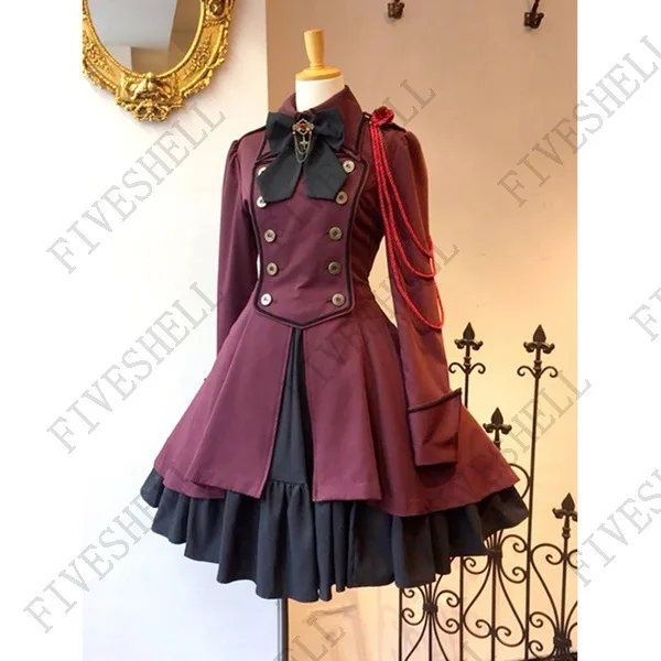 2024 Vintage Gothic Lolita Dress Medieval Ruffle Bow tie Button Lace Up Knee Length Dress Long Sleeve Sweet Dress
2024 Vintage Gothic Lolita Dress Medieval Ruffle Bow tie Button Lace Up Knee Length Dress Long Sleeve Sweet Dress