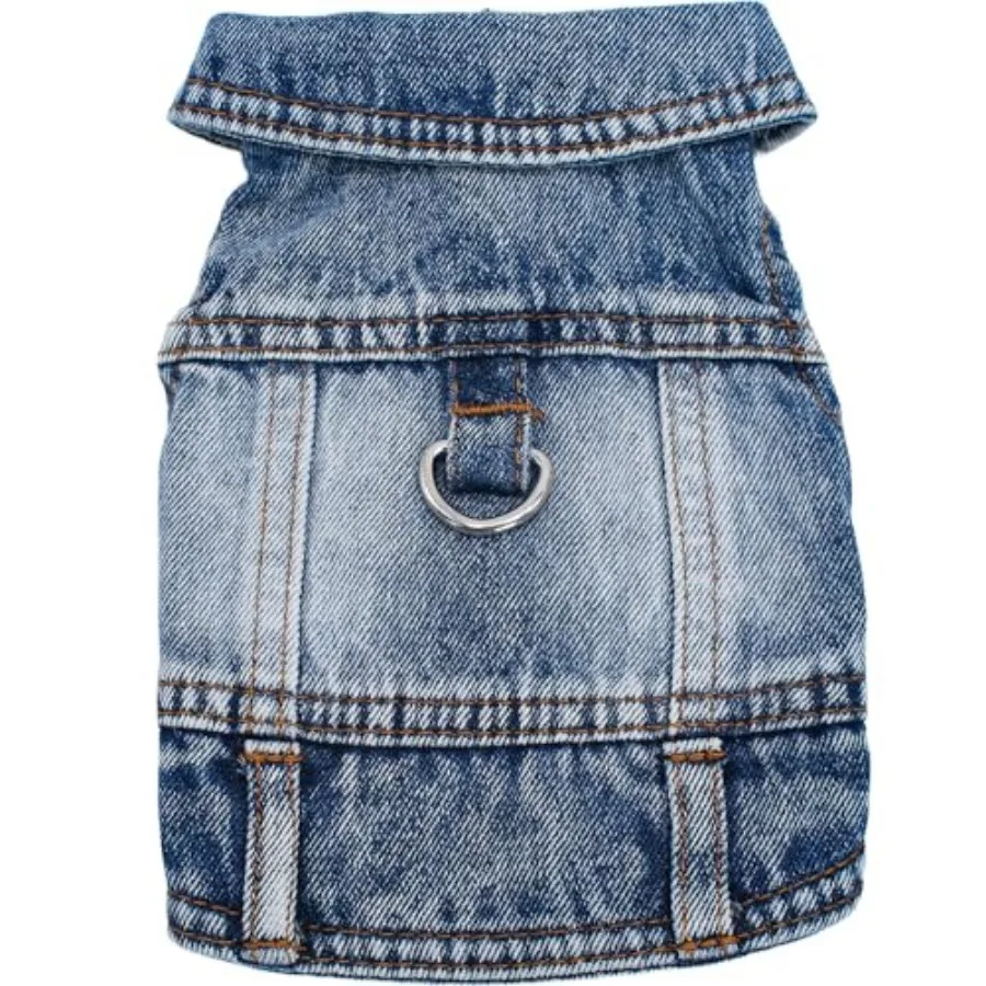 Puppy Clothes for Small Dogs Boy, Classic Western Denim Dog Coat, Dog Jeans Jacket with Leash D-Ring, Pet Cat Costumes, Cooling
Puppy Clothes for Small Dogs Boy, Classic Western Denim Dog Coat, Dog Jeans Jacket with Leash D-Ring, Pet Cat Costumes, Cooling