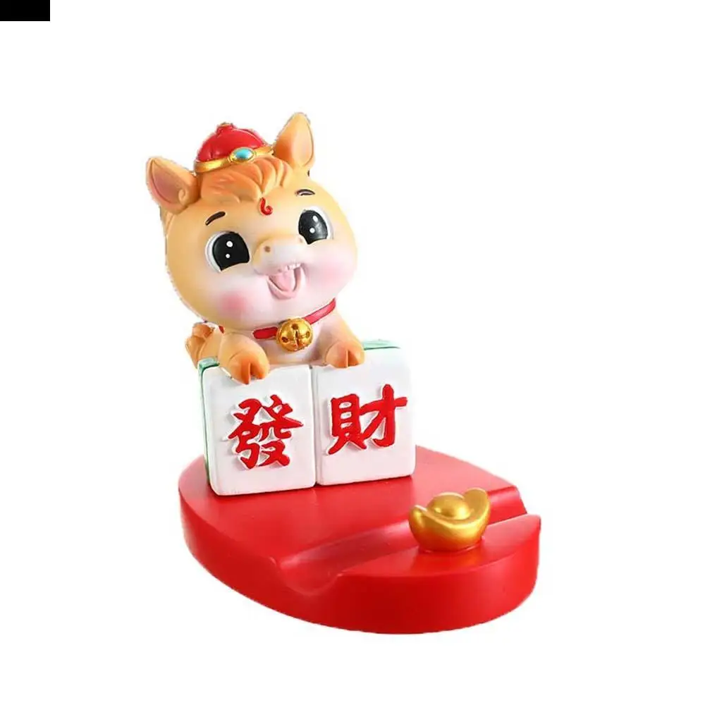 Resin Crafts Lion Dance Ornaments Mascot Chinese Style Horse Year Figurines Festival Decorative Lifelike Mobile Phone Stand
Resin Crafts Lion Dance Ornaments Mascot Chinese Style Horse Year Figurines Festival Decorative Lifelike Mobile Phone Stand