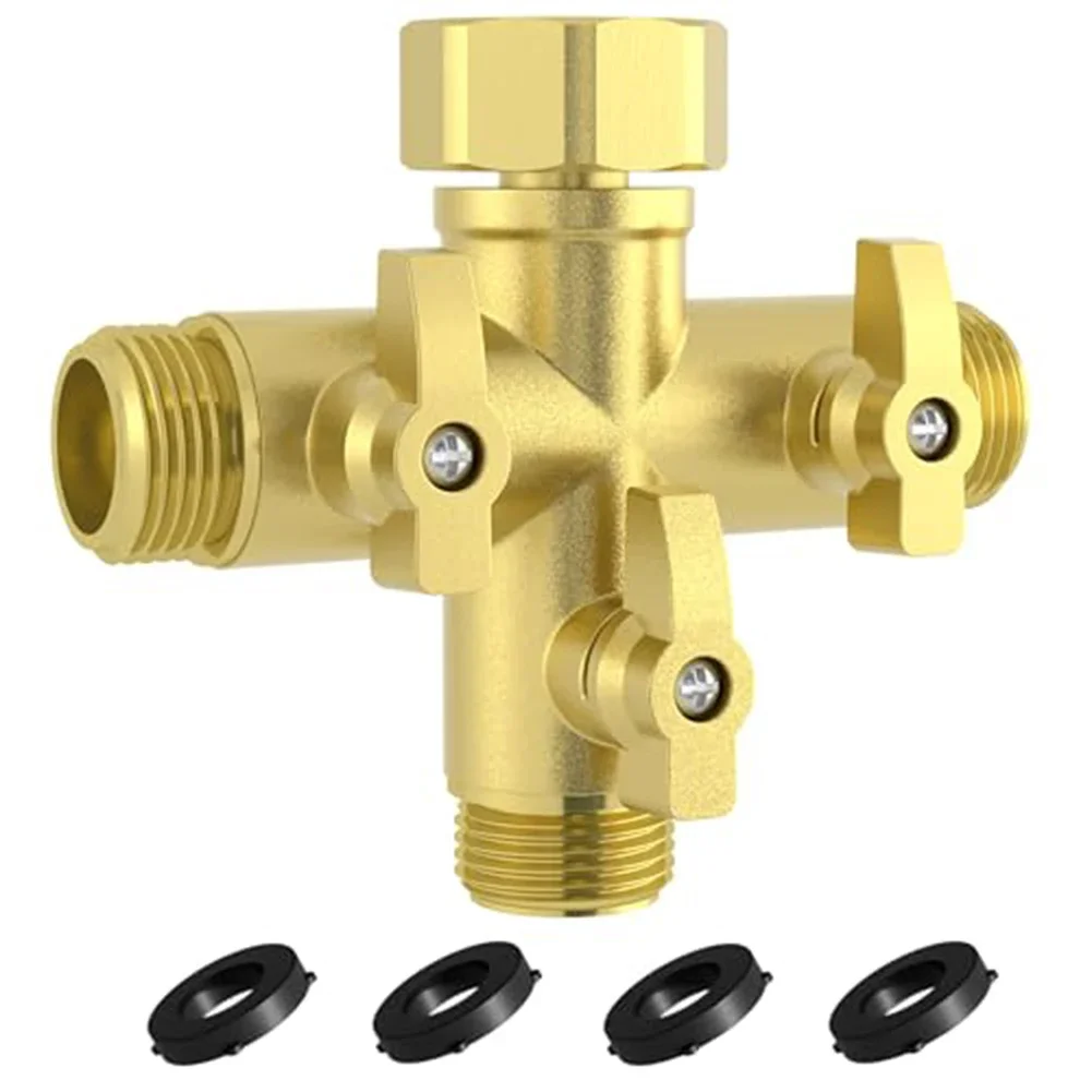 Solid Copper Pipe Fitting With 4x Gaskets Six-minute Threaded Four-way Ball Valve Water Distributor Heavy Duty 3 Way Garden Hose
Solid Copper Pipe Fitting With 4x Gaskets Six-minute Threaded Four-way Ball Valve Water Distributor Heavy Duty 3 Way Garden Hose