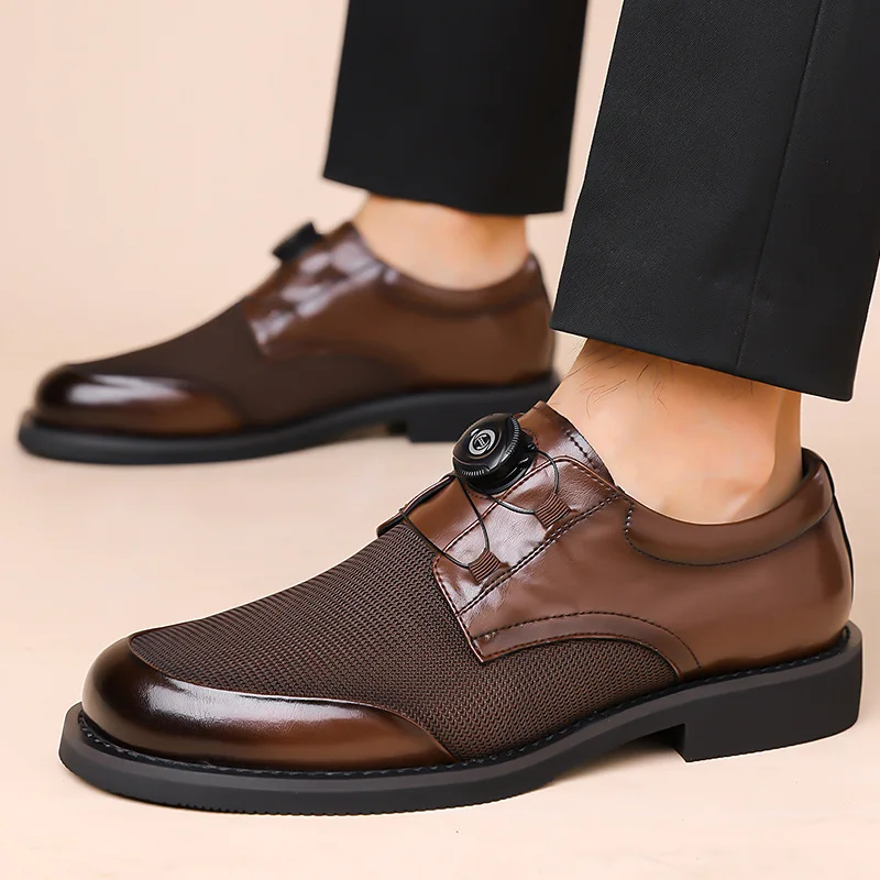 Genuine Leather Shoes Men's Rotary Buckle Loafers Walking Soft Sneaker Stylish Walking Hollow Summer Breathable Business Shoes
Genuine Leather Shoes Men's Rotary Buckle Loafers Walking Soft Sneaker Stylish Walking Hollow Summer Breathable Business Shoes