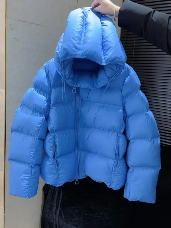 Blue Hooded Puffy Cotton Jacket Winter 2025 Fashionable Korean Style Versatile Thick Outerwear Trendy Long Sleeve Zipper Closure
Blue Hooded Puffy Cotton Jacket Winter 2025 Fashionable Korean Style Versatile Thick Outerwear Trendy Long Sleeve Zipper Closure