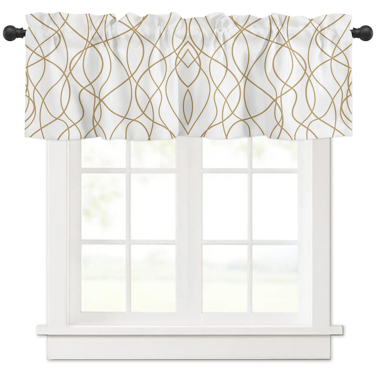 ZEDLIYU Valances for Windows Kitchen Living Room Small Window Valance Modern Line 1 Panel, 54 x 18 Inch
ZEDLIYU Valances for Windows Kitchen Living Room Small Window Valance Modern Line 1 Panel, 54 x 18 Inch