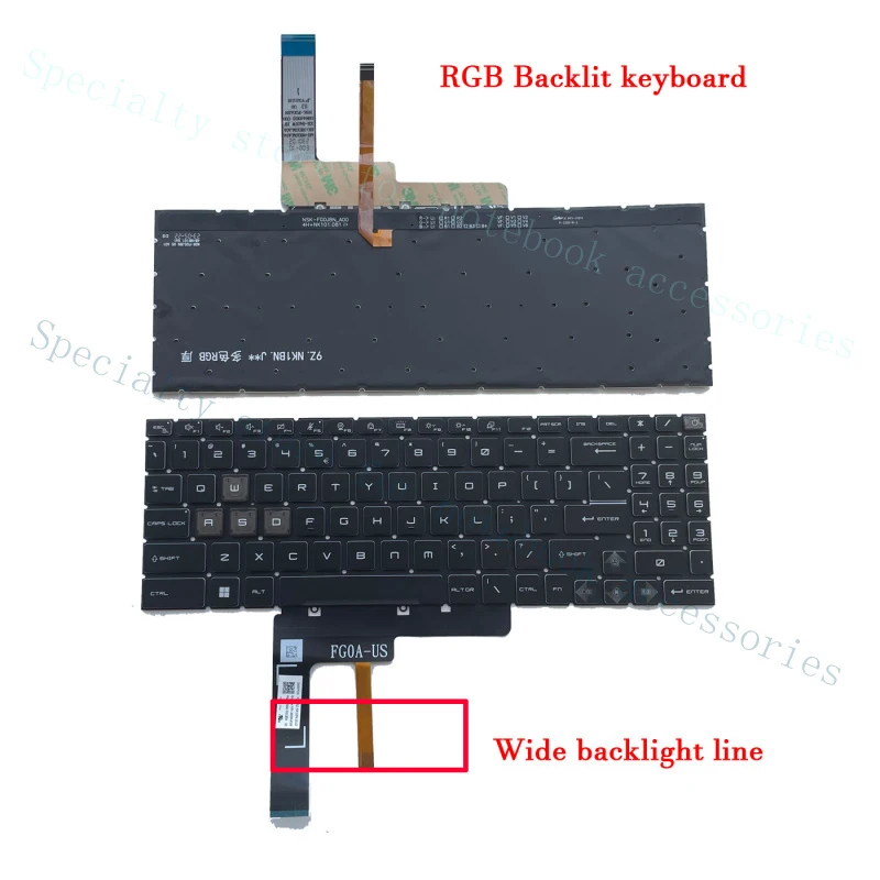 Новая клавиатура с RGB-подсветкой A+ для MSI Pulse 15 B13VGK Pulse 15 B13VFK (MS-1585) US
Новая клавиатура с RGB-подсветкой A+ для MSI Pulse 15 B13VGK Pulse 15 B13VFK (MS-1585) US