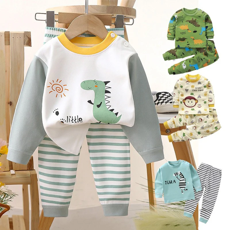 Kids Boys Girls Cartoon Print Pajama Suit Tops+Pants 2-piece Set Underwear Baby Cotton Sleepwear Spring Autumn Clothes 1-6 Year
Kids Boys Girls Cartoon Print Pajama Suit Tops+Pants 2-piece Set Underwear Baby Cotton Sleepwear Spring Autumn Clothes 1-6 Year