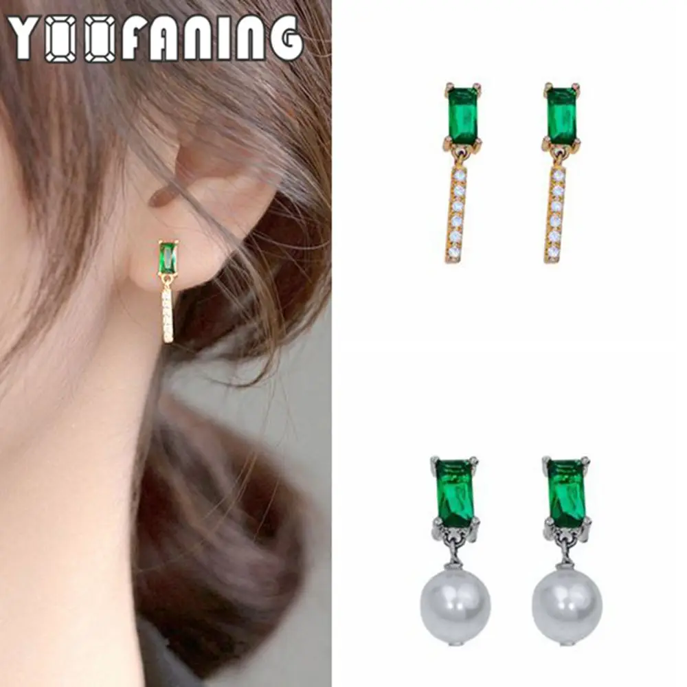 925 Sterling Silver Ear Needle Fashion Hoop EarringsGreen Zircon White Pearl Series Temperament Earrings for Women Jewelry Party
925 Sterling Silver Ear Needle Fashion Hoop EarringsGreen Zircon White Pearl Series Temperament Earrings for Women Jewelry Party