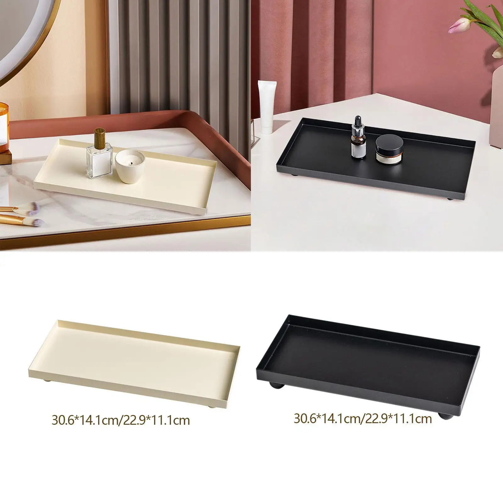 Makeup Vanity Tray Portable Bracelet Necklace Ring Jewelry Holder Perfume Tray for Kitchen Living Room Showcase Dresser Decor
Makeup Vanity Tray Portable Bracelet Necklace Ring Jewelry Holder Perfume Tray for Kitchen Living Room Showcase Dresser Decor
