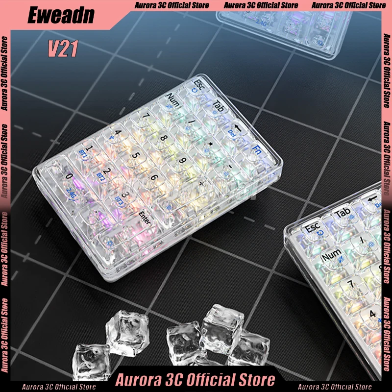 Eweadn V21 Numeric Keypad Wireless 3 Mode Transparent Numeric 21keys Mechanical Keyboards Rgb Backlight Hifi Gaming Number Pads
Eweadn V21 Numeric Keypad Wireless 3 Mode Transparent Numeric 21keys Mechanical Keyboards Rgb Backlight Hifi Gaming Number Pads
