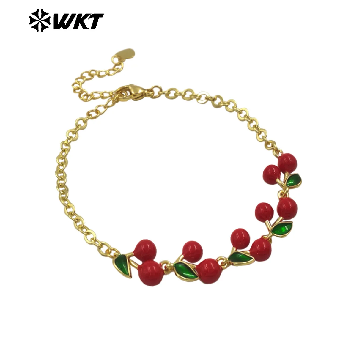 WT-JF365 Beautiful Versatile Yellow Brass With Drop Oil Open Bangle Cherry Strawberry With Gold Plated For Girl ACC
WT-JF365 Beautiful Versatile Yellow Brass With Drop Oil Open Bangle Cherry Strawberry With Gold Plated For Girl ACC