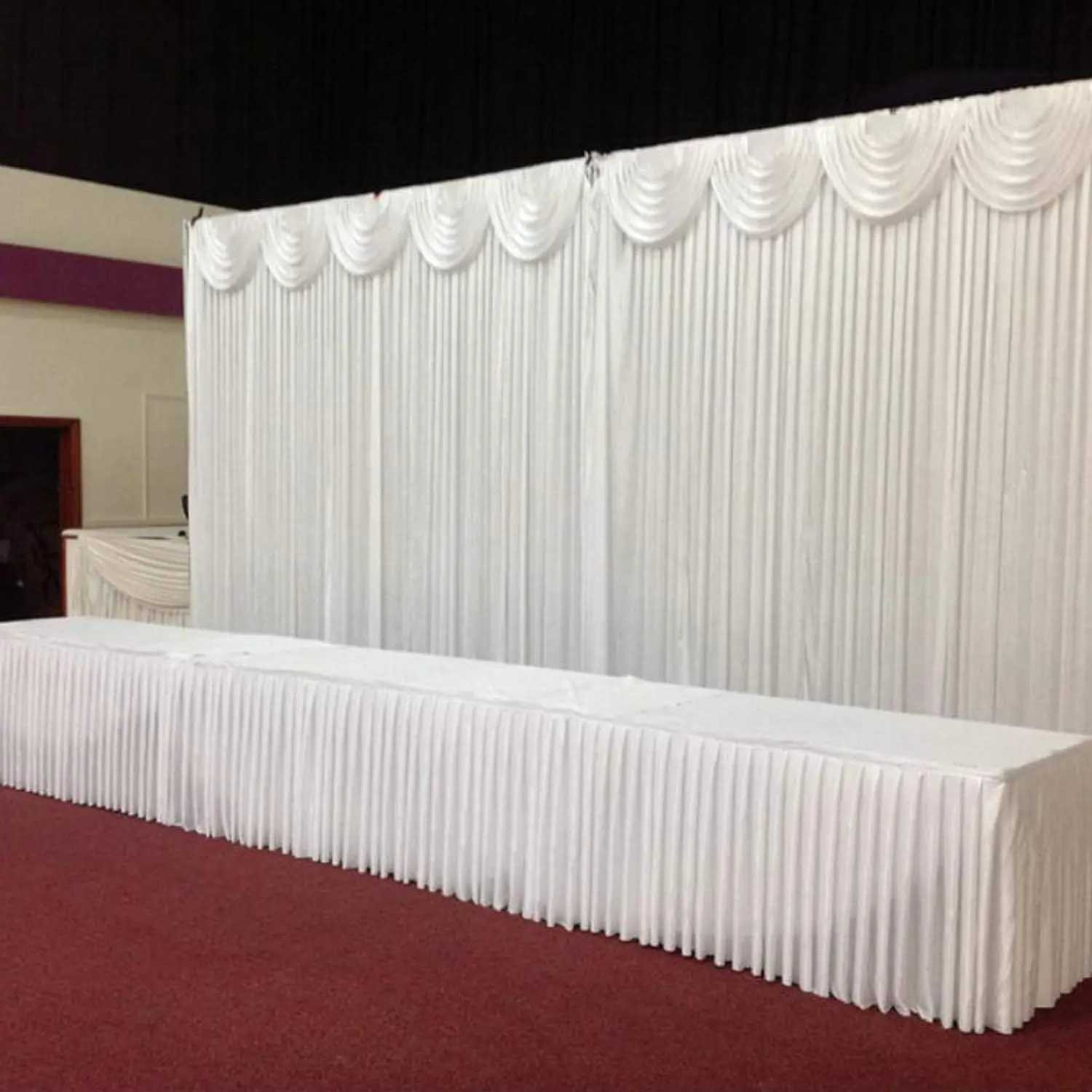 Luxury Ice Silk Backdrop Curtains, Wedding Stage Backdrop Drapes Silk Fabric Curtain for Wedding Ceremony Party Event Birthday
Luxury Ice Silk Backdrop Curtains, Wedding Stage Backdrop Drapes Silk Fabric Curtain for Wedding Ceremony Party Event Birthday