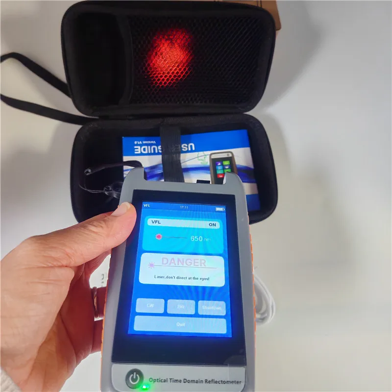 Mini OTDR 1310/1550nm 20/22dB 80KM Fiber Optic Reflectometer VFL OLS OPM Event Map Li-Battery Fiber Cable Ethernet Tester
Mini OTDR 1310/1550nm 20/22dB 80KM Fiber Optic Reflectometer VFL OLS OPM Event Map Li-Battery Fiber Cable Ethernet Tester