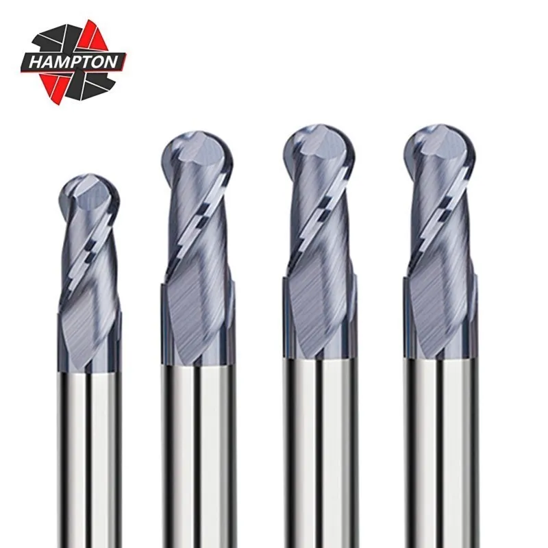 HAMPTON R0.5-R6.0 Ball Nose End Mill 2 Flute Carbide Milling Cutter CNC Machine Router Bit Milling Tools Radius Cutter
HAMPTON R0.5-R6.0 Ball Nose End Mill 2 Flute Carbide Milling Cutter CNC Machine Router Bit Milling Tools Radius Cutter