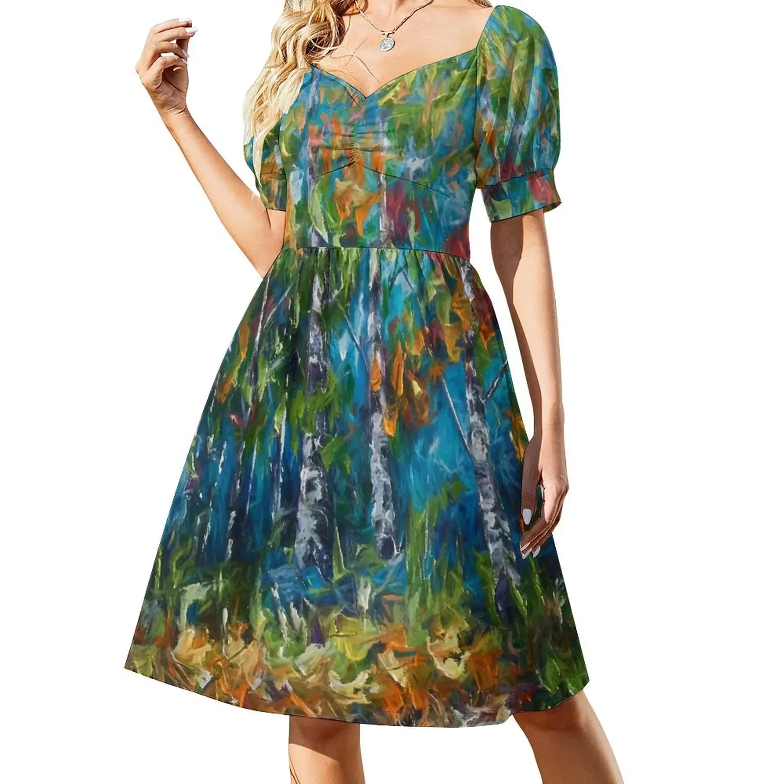 Shimmer In The Woods by Lena Owens/OLenaArt Short-Sleeved Dress dress for women Woman clothes cute dress
Shimmer In The Woods by Lena Owens/OLenaArt Short-Sleeved Dress dress for women Woman clothes cute dress