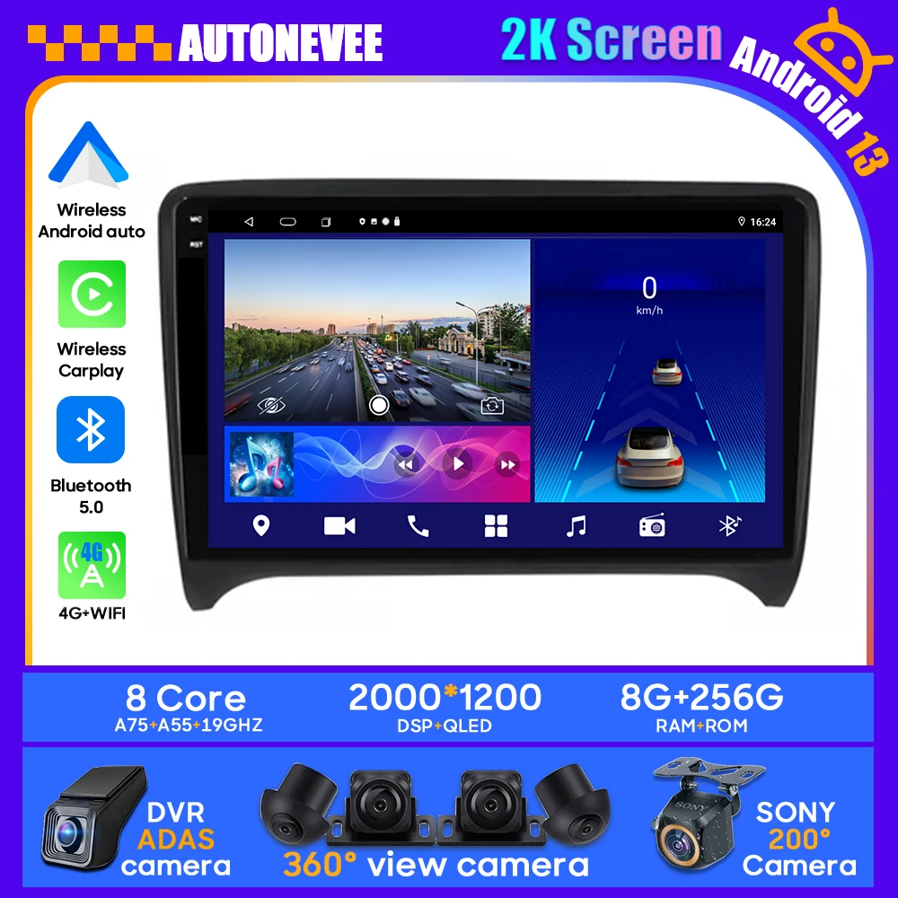 Android Car For Audi TT MK2 8J 2006 - 2014 CStereo Unit Multimedia Radio Video Player GPS Wireless Carplay Android Auto No 2din
Android Car For Audi TT MK2 8J 2006 - 2014 CStereo Unit Multimedia Radio Video Player GPS Wireless Carplay Android Auto No 2din