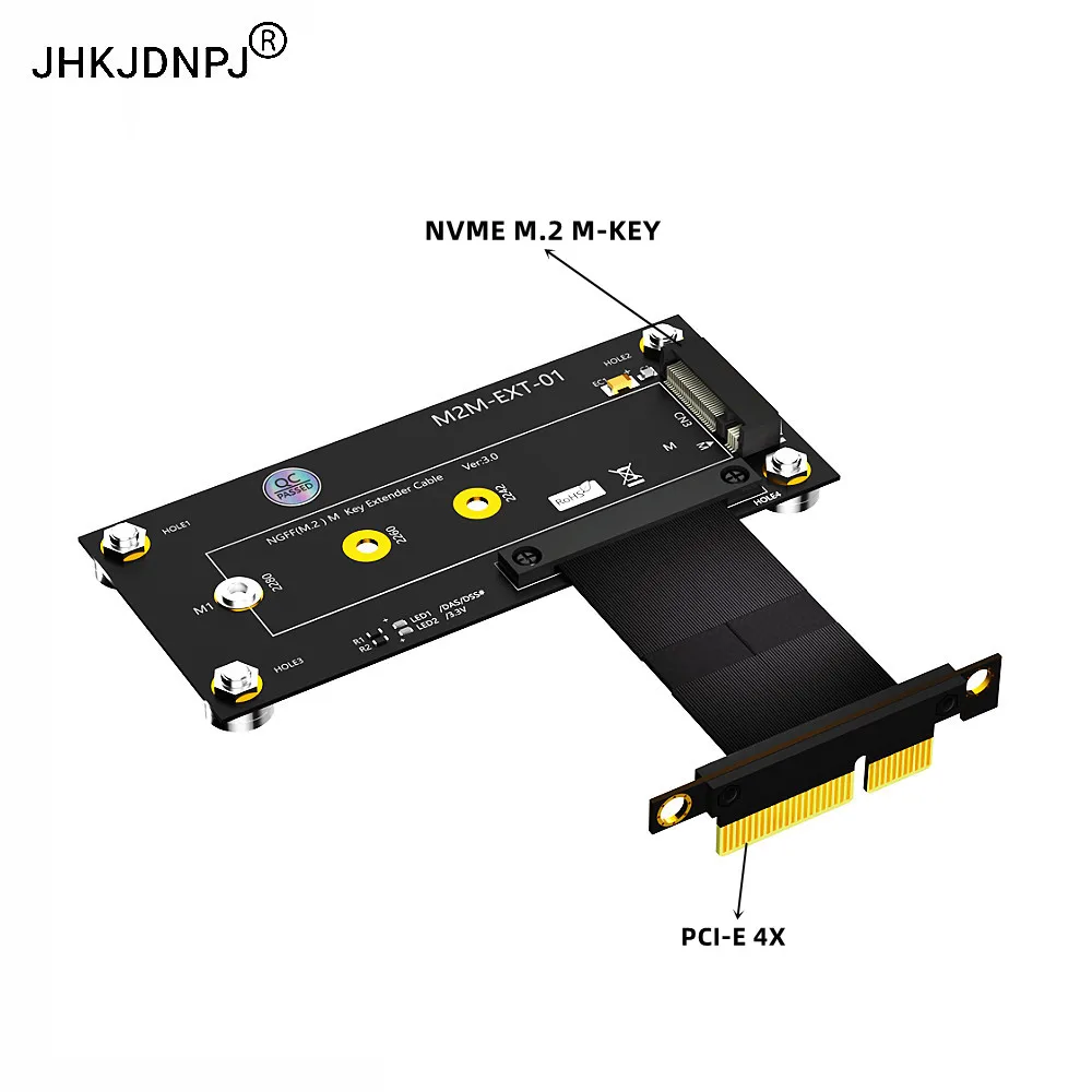 M.2 NGFF nvme M-key SSD to PCI- E 4X Extension Cable With magnetic Pad
M.2 NGFF nvme M-key SSD to PCI- E 4X Extension Cable With magnetic Pad