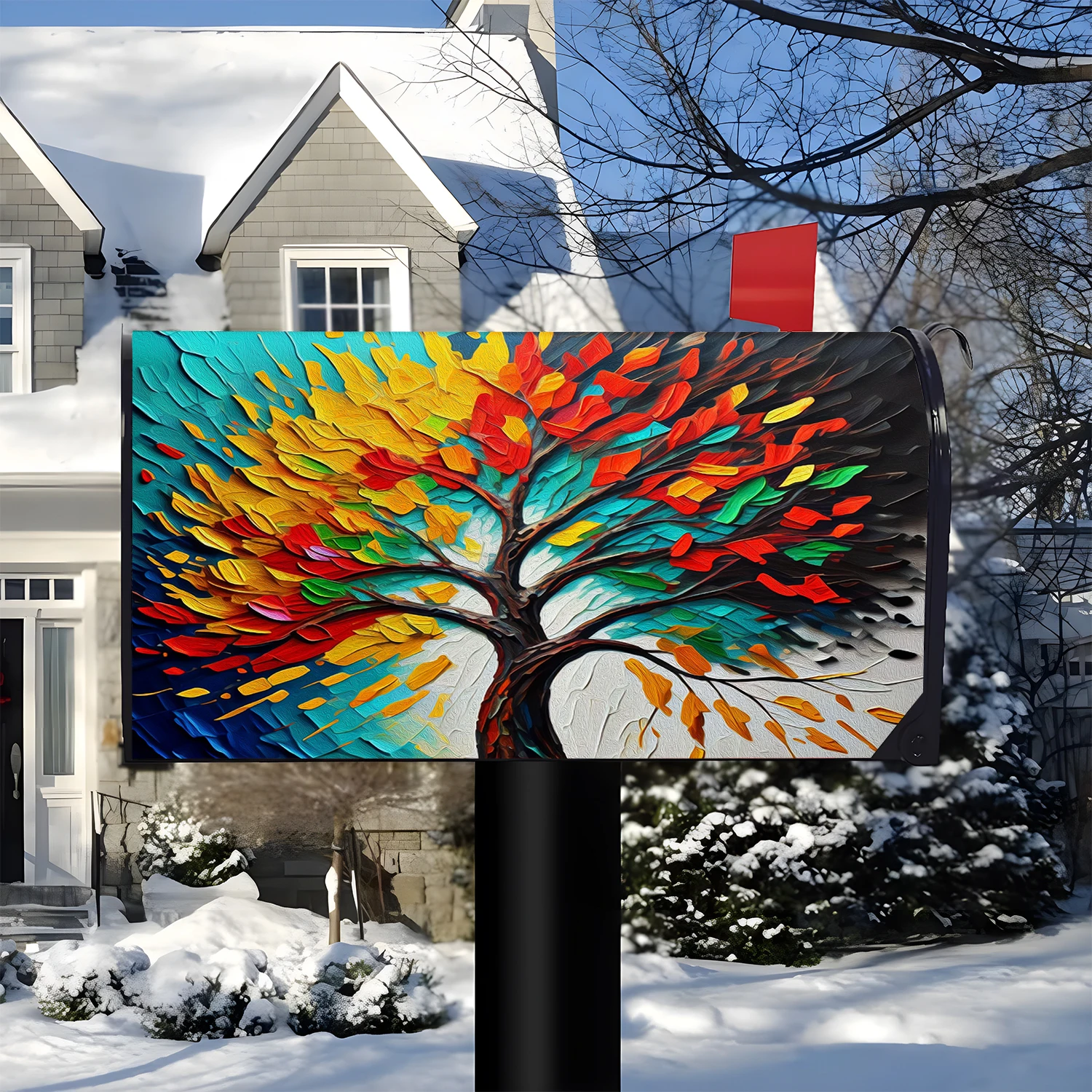 Magnetic Mailbox Cover Weatherproof Decorative Wrap for Outdoor Mail Box 18x21in Easy Install No Tools Durable Vinyl
Magnetic Mailbox Cover Weatherproof Decorative Wrap for Outdoor Mail Box 18x21in Easy Install No Tools Durable Vinyl