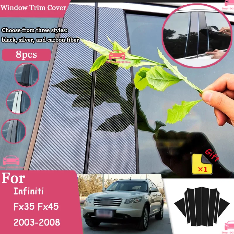 For Infiniti Fx35 Fx45 2003-2008 Glossy Carbon Fiber Black Silver Car Door Window Center Bc Pillar Center Pillar Trim Pc Sticker
For Infiniti Fx35 Fx45 2003-2008 Glossy Carbon Fiber Black Silver Car Door Window Center Bc Pillar Center Pillar Trim Pc Sticker