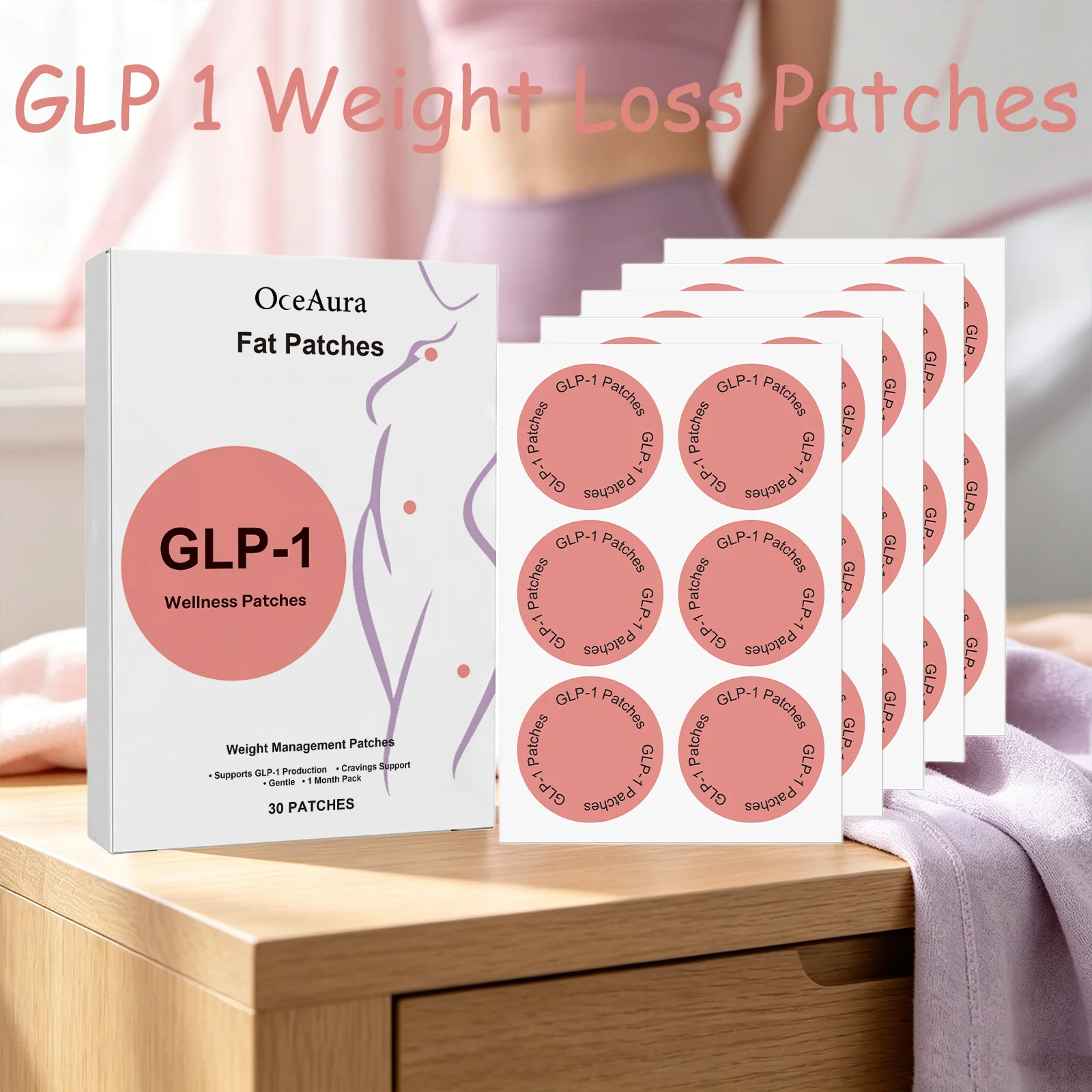 OceAura GLP 1 Weight Loss Patches Blood Sugar Control of Appetite Sculpting Shaping Body Care Fat Burning Slimming Patches 30pcs
OceAura GLP 1 Weight Loss Patches Blood Sugar Control of Appetite Sculpting Shaping Body Care Fat Burning Slimming Patches 30pcs