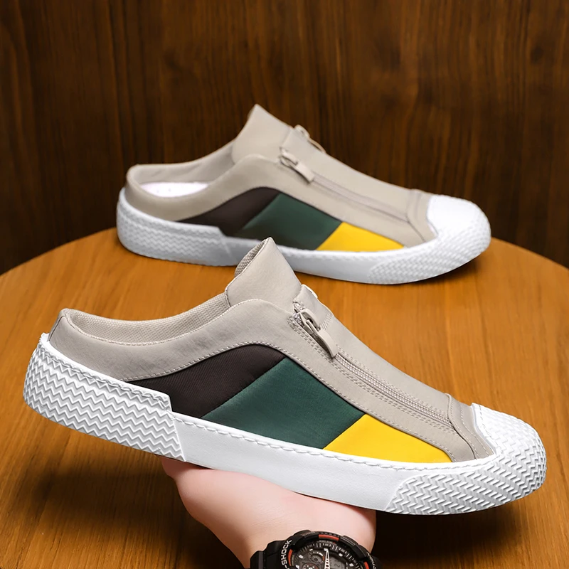 2023 Backless Board Shoes Mules Men Loafers Slippers Half Shoes For Mens Leather Man Casual Shoes Summer Slip On Flats Slides
2023 Backless Board Shoes Mules Men Loafers Slippers Half Shoes For Mens Leather Man Casual Shoes Summer Slip On Flats Slides