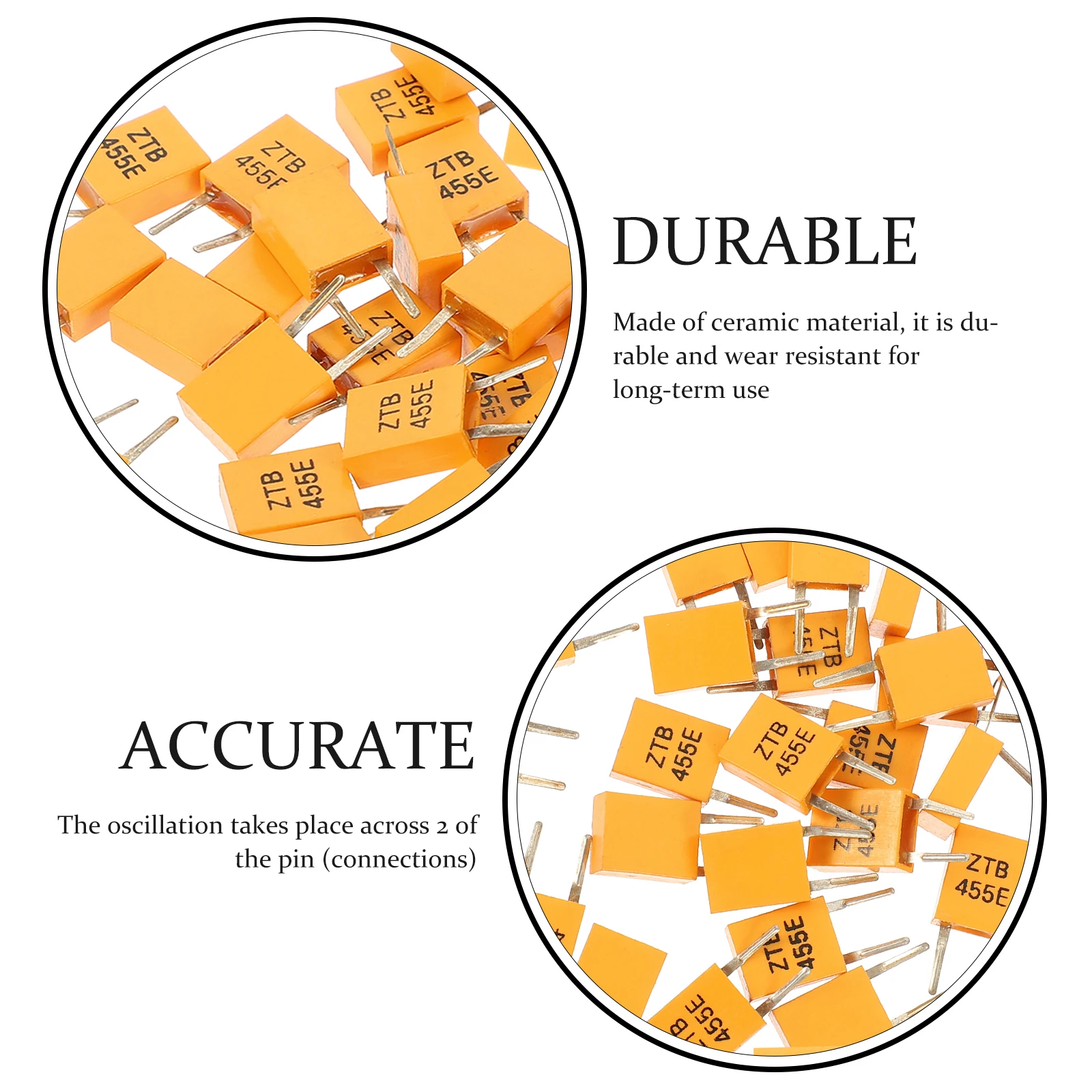 40pcs Ceramic Oscillator Passive Resonator Ceramic Crystal Oscillator For Automotive Phone Timing Circuit Remote Control Use
40pcs Ceramic Oscillator Passive Resonator Ceramic Crystal Oscillator For Automotive Phone Timing Circuit Remote Control Use