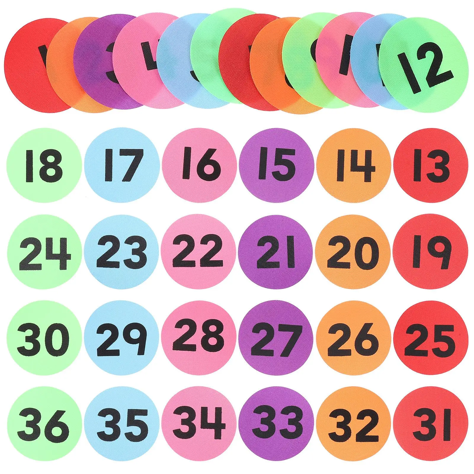 36 Pcs Number Training Carpet Circular Design Bright Colors Safe Nylon Material Indoor Outdoor Use Carpet Dots Marker Classroom
36 Pcs Number Training Carpet Circular Design Bright Colors Safe Nylon Material Indoor Outdoor Use Carpet Dots Marker Classroom