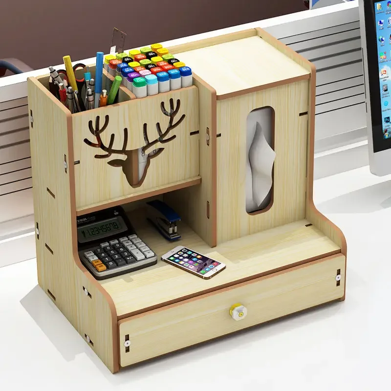 Desktop Organizing Box Wooden Office Stationery Storage Box Pen Holder Large Capacity Creative Tabletop Pen Holder Box
Desktop Organizing Box Wooden Office Stationery Storage Box Pen Holder Large Capacity Creative Tabletop Pen Holder Box