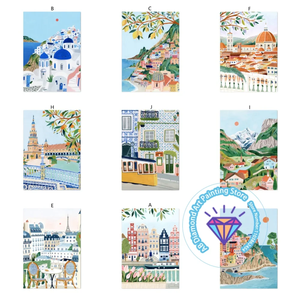 New Santorini Positano Amsterdam AB Diamond Painting Kit Square Round Diamond 5D DIY Mosaic Handmade Art Unique Gift Home Decor
New Santorini Positano Amsterdam AB Diamond Painting Kit Square Round Diamond 5D DIY Mosaic Handmade Art Unique Gift Home Decor