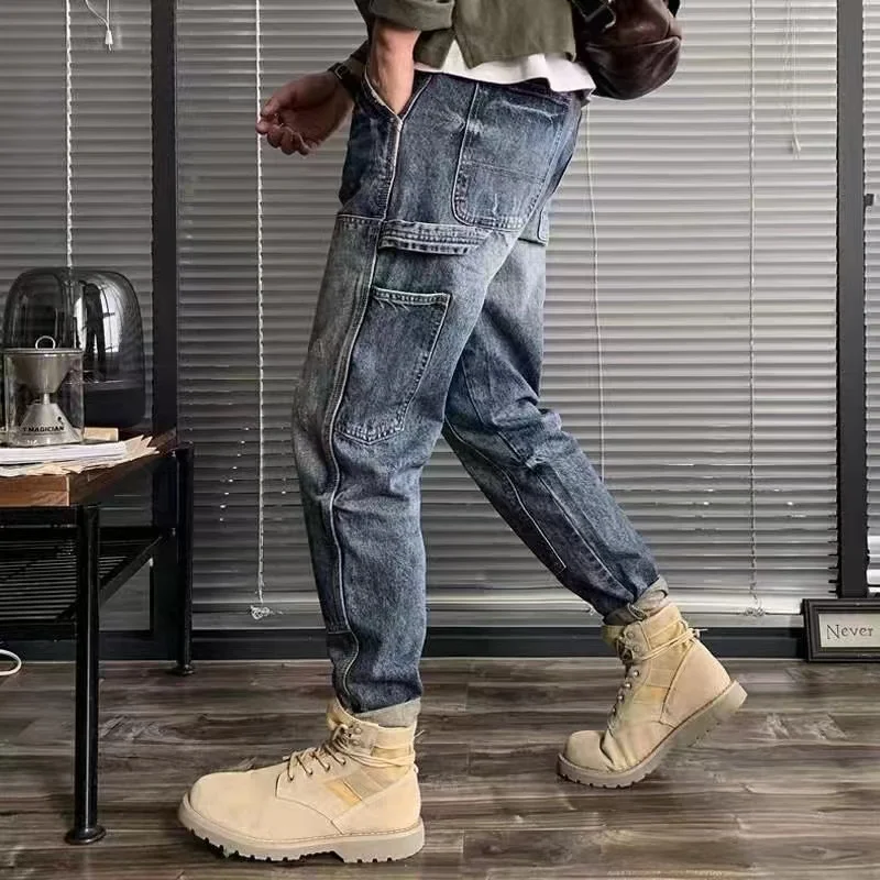 Мужские джинсы в американском стиле с элементами пэчворка, модные свободные прямые брюки-харемы, повседневные длинные брюки для весны и осени
Мужские джинсы в американском стиле с элементами пэчворка, модные свободные прямые брюки-харемы, повседневные длинные брюки для весны и осени