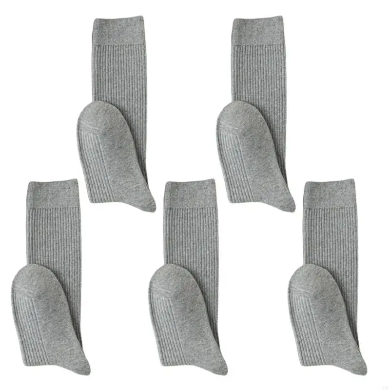 L5YC 5 Pairs Fashionable Ribbed Knitted Cotton Striped Long Socks College Preppy Student Knee Length Stockings for Women
L5YC 5 Pairs Fashionable Ribbed Knitted Cotton Striped Long Socks College Preppy Student Knee Length Stockings for Women