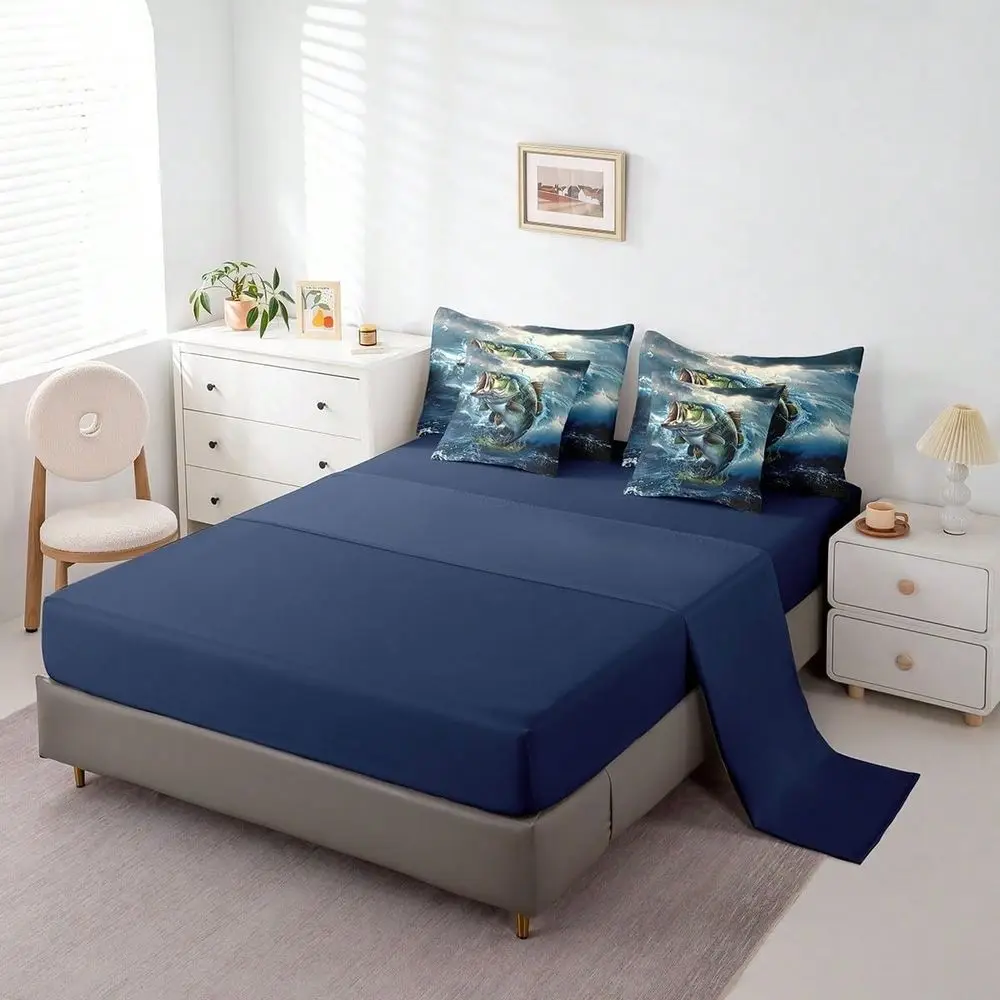 7Pcs Pike Fish Queen Comforter Set Queen King,Bass Big Fish Bedding Set, Ocean Fishing And Hunting Duvet Set , Room Decor,Inclu
7Pcs Pike Fish Queen Comforter Set Queen King,Bass Big Fish Bedding Set, Ocean Fishing And Hunting Duvet Set , Room Decor,Inclu