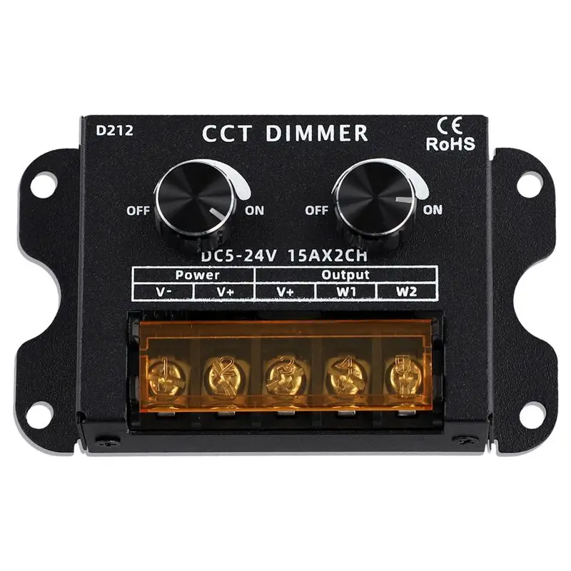LED Controller DC 5-24V 15A Dimmerable CCT Dual Color Temperature LED Strip Controller LED Light Box Signboard
LED Controller DC 5-24V 15A Dimmerable CCT Dual Color Temperature LED Strip Controller LED Light Box Signboard