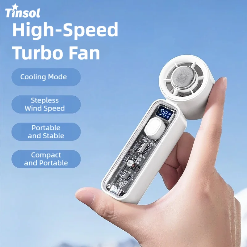 TINSOL Handheld High-Speed Turbo Electric Fan, Mini Small Air Blower, Portable USB Rechargeable Transparent Mechanical Small Fan
TINSOL Handheld High-Speed Turbo Electric Fan, Mini Small Air Blower, Portable USB Rechargeable Transparent Mechanical Small Fan