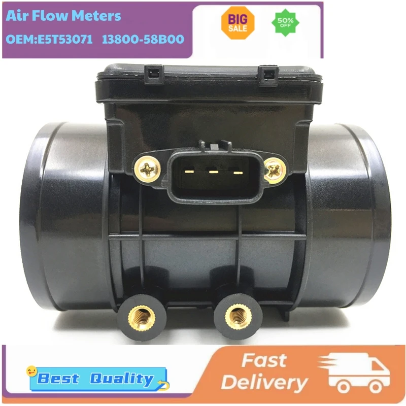 Mass Air Flow Meters 13800-58B00 E5T53071 13600-58800 Cars Maf Sensors for Suzuki Chevrolet
Mass Air Flow Meters 13800-58B00 E5T53071 13600-58800 Cars Maf Sensors for Suzuki Chevrolet