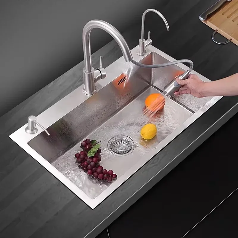 Stainless Steel Chinese Kitchen Sinks for Kitchen Sink Thickened Brushed Process Simple and Creative Kitchen Sink for Restaurant
Stainless Steel Chinese Kitchen Sinks for Kitchen Sink Thickened Brushed Process Simple and Creative Kitchen Sink for Restaurant