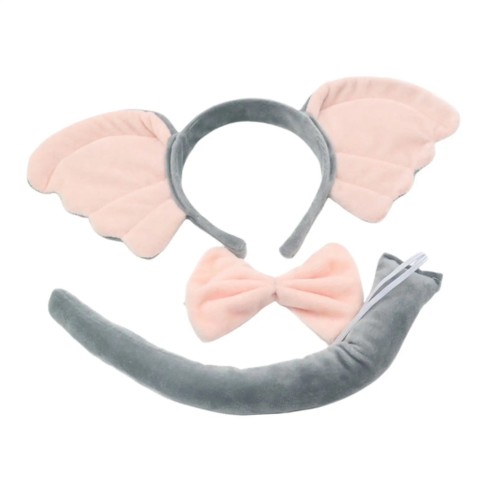 Elephant Costume Ears Headband Bowtie Tail Props for Stage Shows Performance
Elephant Costume Ears Headband Bowtie Tail Props for Stage Shows Performance