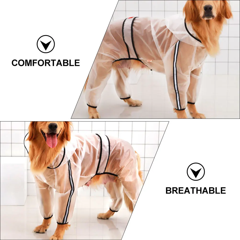 Dog Raincoat Transparent Hooded Waterproof Lightweight For Medium Large Dogs Pet Rain Jacket Outdoor Body Protector Rainy Day
Dog Raincoat Transparent Hooded Waterproof Lightweight For Medium Large Dogs Pet Rain Jacket Outdoor Body Protector Rainy Day