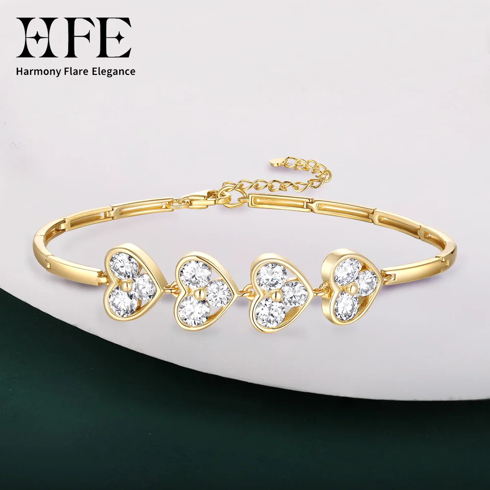 HFE 3.20 Carat Moissanite Hearts Bracelet for Women Real S925 Sterling Silver Birthday Anniversary Valentines Ideal Gift for Her
HFE 3.20 Carat Moissanite Hearts Bracelet for Women Real S925 Sterling Silver Birthday Anniversary Valentines Ideal Gift for Her